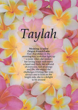 Load image into Gallery viewer, A4 laminated named plaque (Frangipani)