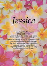 Load image into Gallery viewer, A4 laminated named plaque (Frangipani)