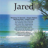 A4 laminated named plaque (Tropical Beach)
