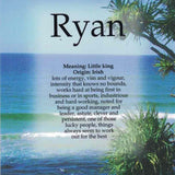 A4 laminated named plaque (Tropical Beach)