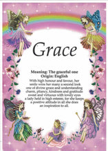 Load image into Gallery viewer, A4 laminated named plaque (Fairies)