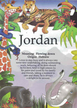 Load image into Gallery viewer, A4 laminated named plaque (Zoo animals)