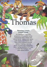 Load image into Gallery viewer, A4 laminated named plaque (Zoo animals)