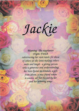 Load image into Gallery viewer, A4 laminated named plaque (Roses)