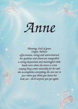 Load image into Gallery viewer, A4 laminated named plaque (Cherubs)