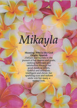 Load image into Gallery viewer, A4 laminated named plaque (Frangipani)