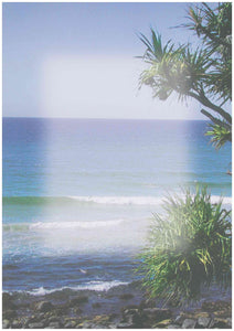 A4 laminated named plaque (Tropical Beach)